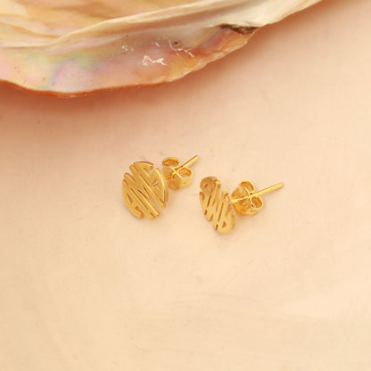 'Elegance' Monogram Earrings