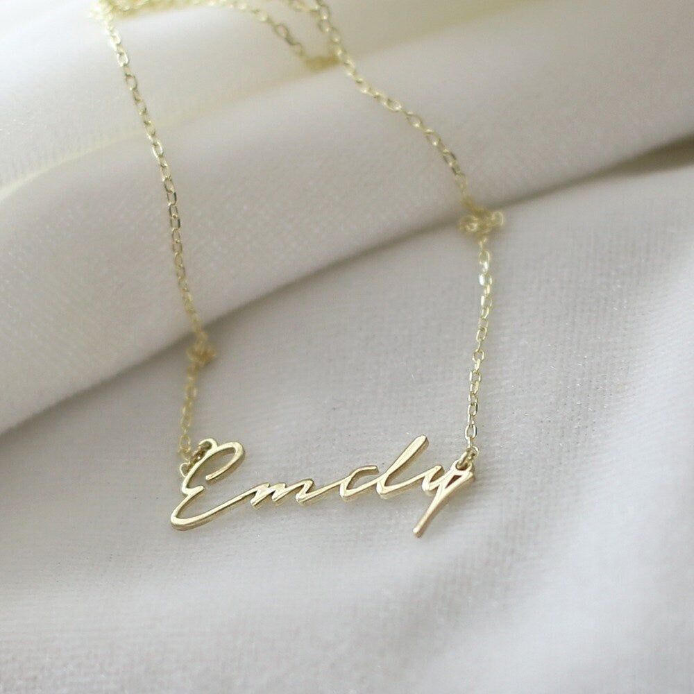 14k Gold Name Necklace-Personalized Necklace-Custom Necklace-Dainty Necklace-Personalized Gift-JX19