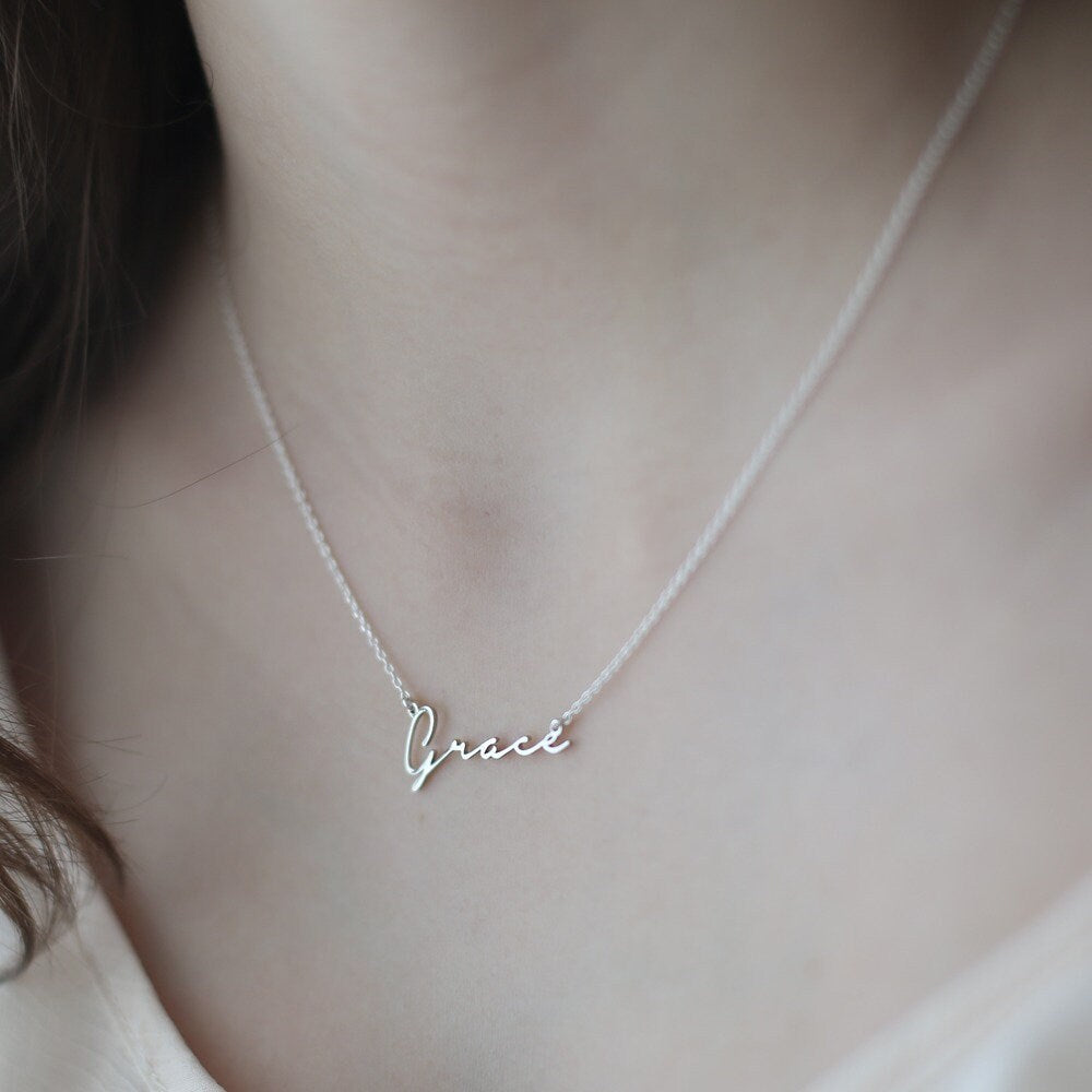 14k Gold Name Necklace-Personalized Necklace-Custom Necklace-Dainty Necklace-Personalized Gift-JX19