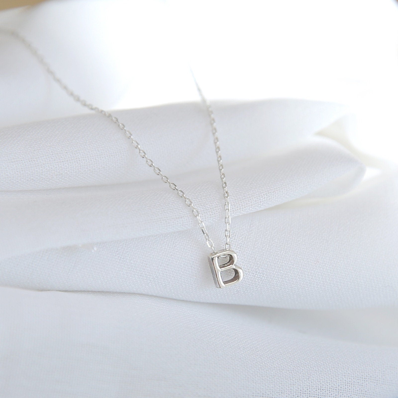 Sterling Silver Initial Necklace,Initial Necklace,Personalized Initial Jewelry,Custom Letter Necklace,Mothers Day Gifts,JX34