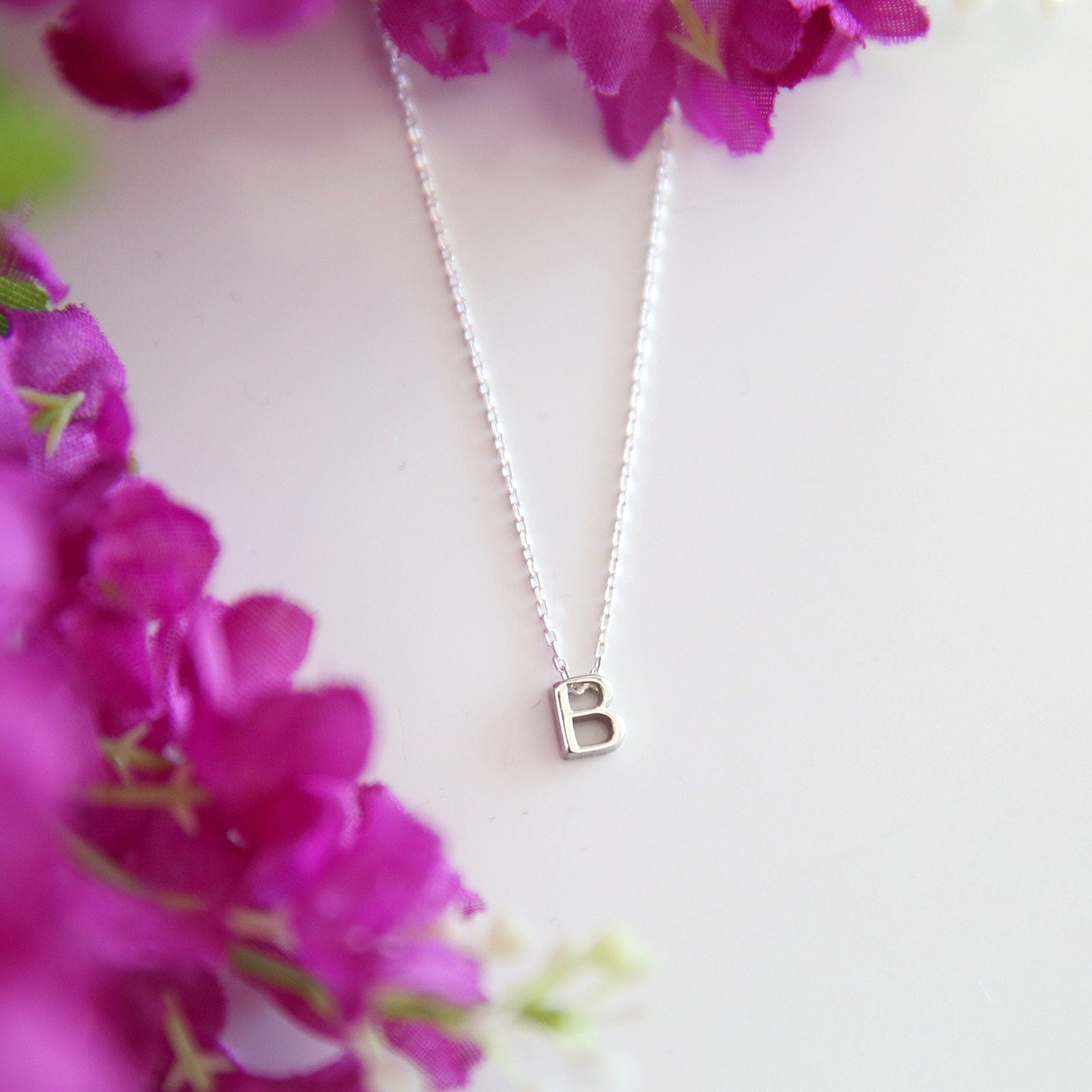 Sterling Silver Initial Necklace,Initial Necklace,Personalized Initial Jewelry,Custom Letter Necklace,Mothers Day Gifts,JX34