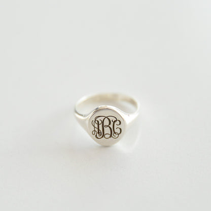 14k Gold Initial Signet Ring,Personalized Monogram Ring,Engraved Signet Ring,Custom Initial Ring,Mothers Day Gift,Letter Ring,JX16