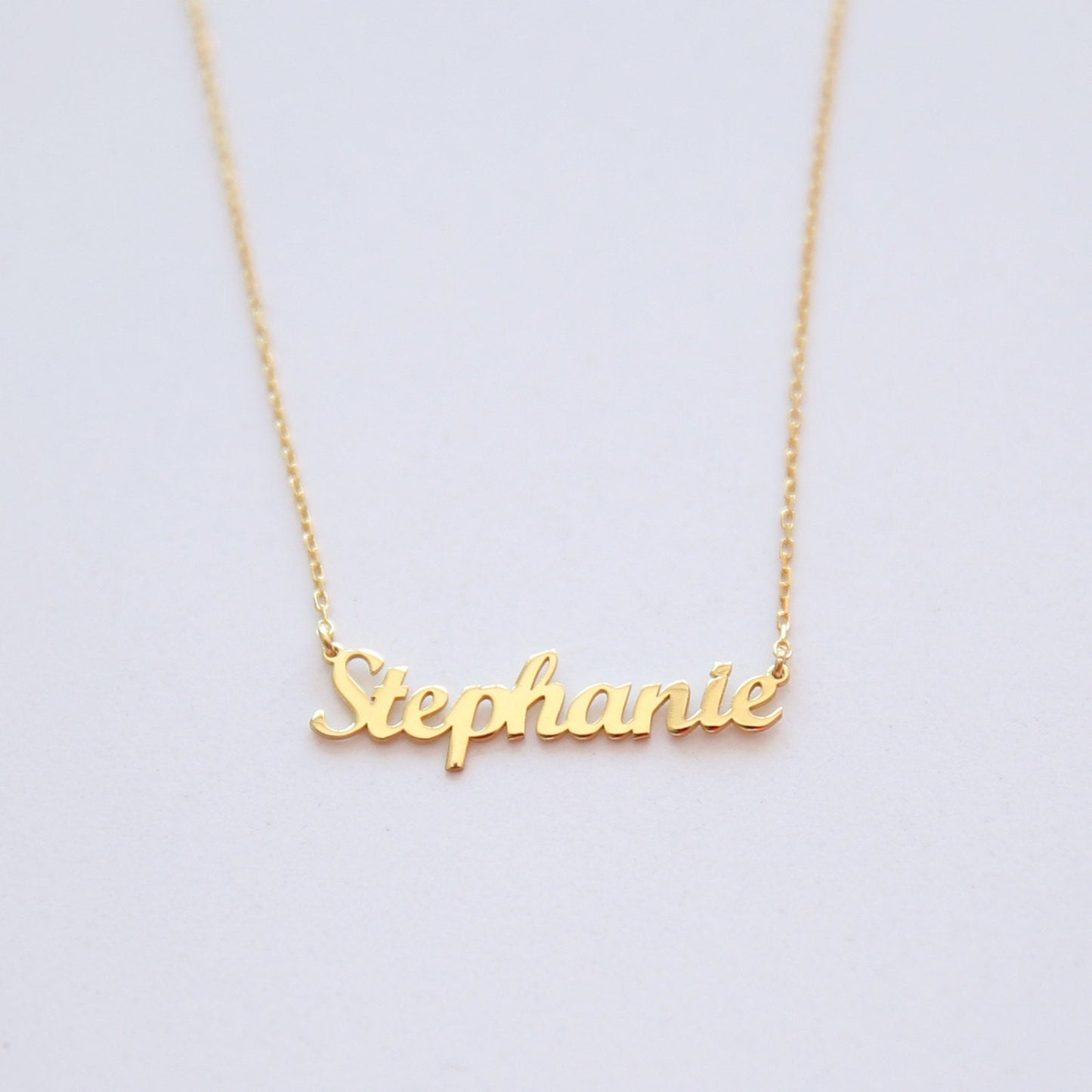 14k Solid Gold Name Necklace,Personalized Necklace,Personalized Gift,Bridesmaid Gift Birthday Gifts-Gift For Her-JX11