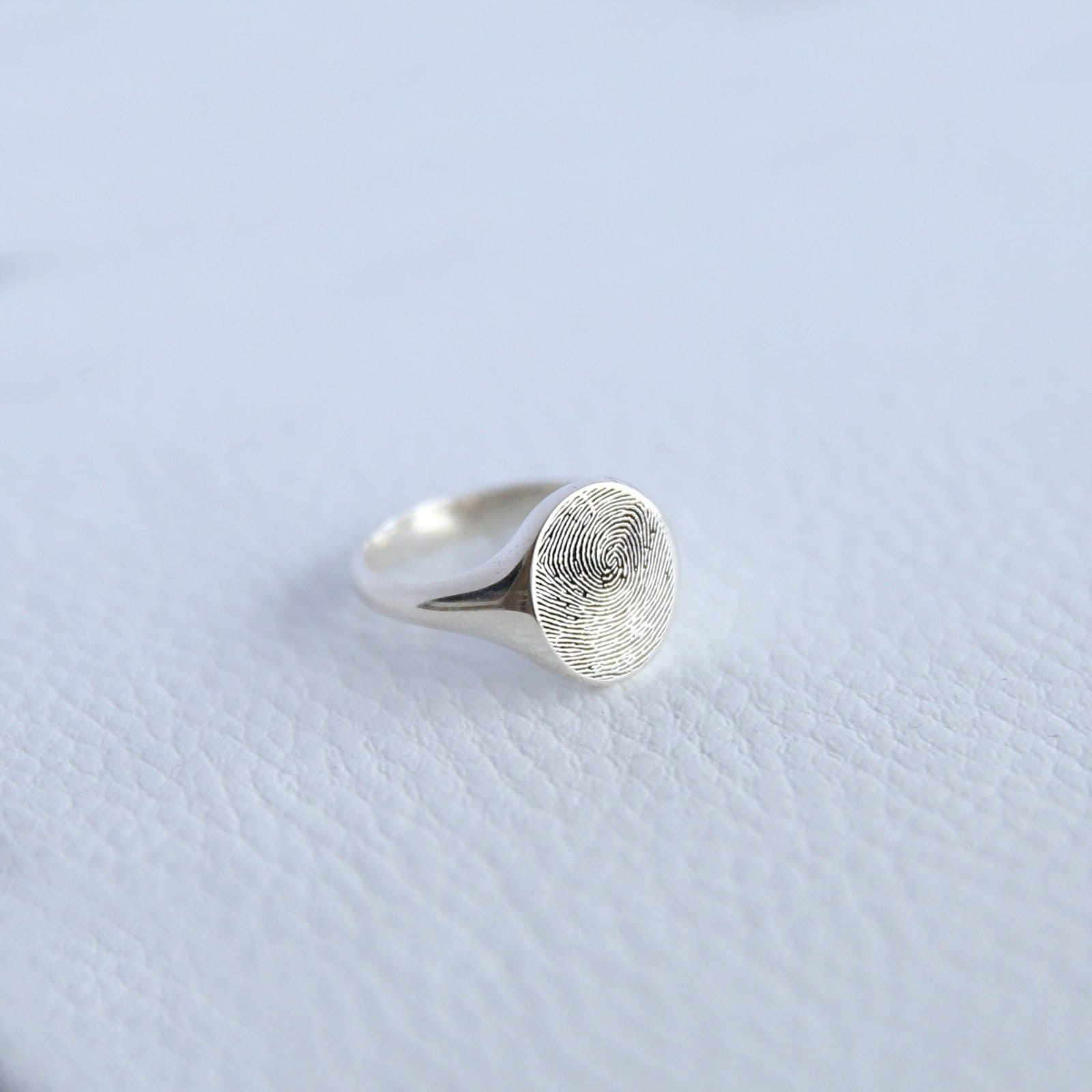 Sterling Silver Fingerprint Ring,Custom Fingerprint Jewelry,Personalized Ring,Memorial Ring,Gift For Her,JX21