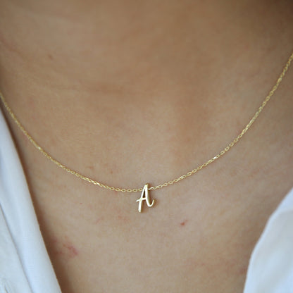 14k Gold Initial Necklace,Dainty Necklace, Personalized Necklace, Letter Necklace, Personalized Gifts,Bridesmaid Gifts,JX13