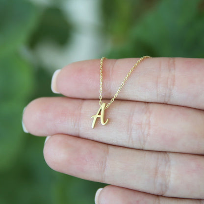 14k Gold Initial Necklace,Dainty Necklace, Personalized Necklace, Letter Necklace, Personalized Gifts,Bridesmaid Gifts,JX13